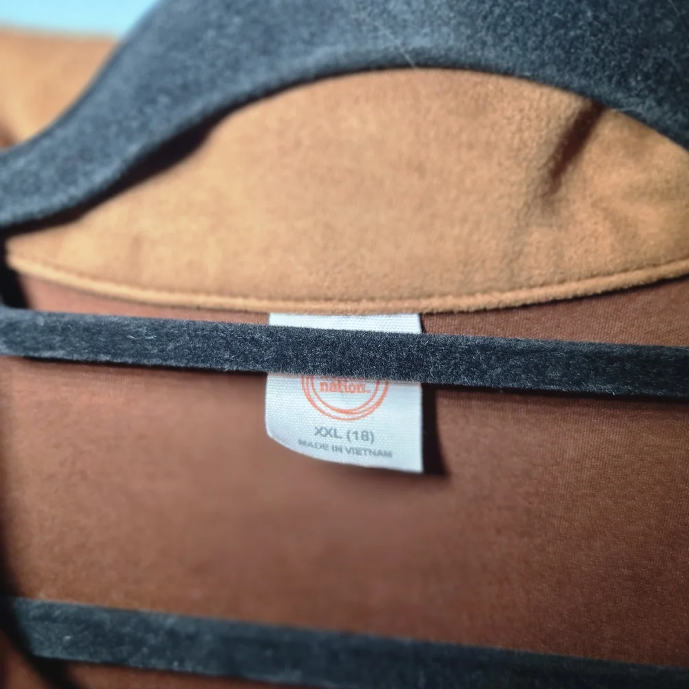 Women's Orange Suede Jacket - Picture 2 of 7